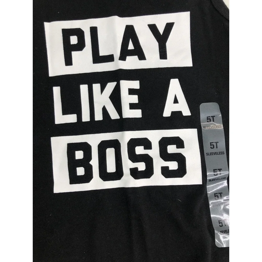 The Children's Place Sport Tank Top Boy's Size 5t Play‎ Like A Boss NEW